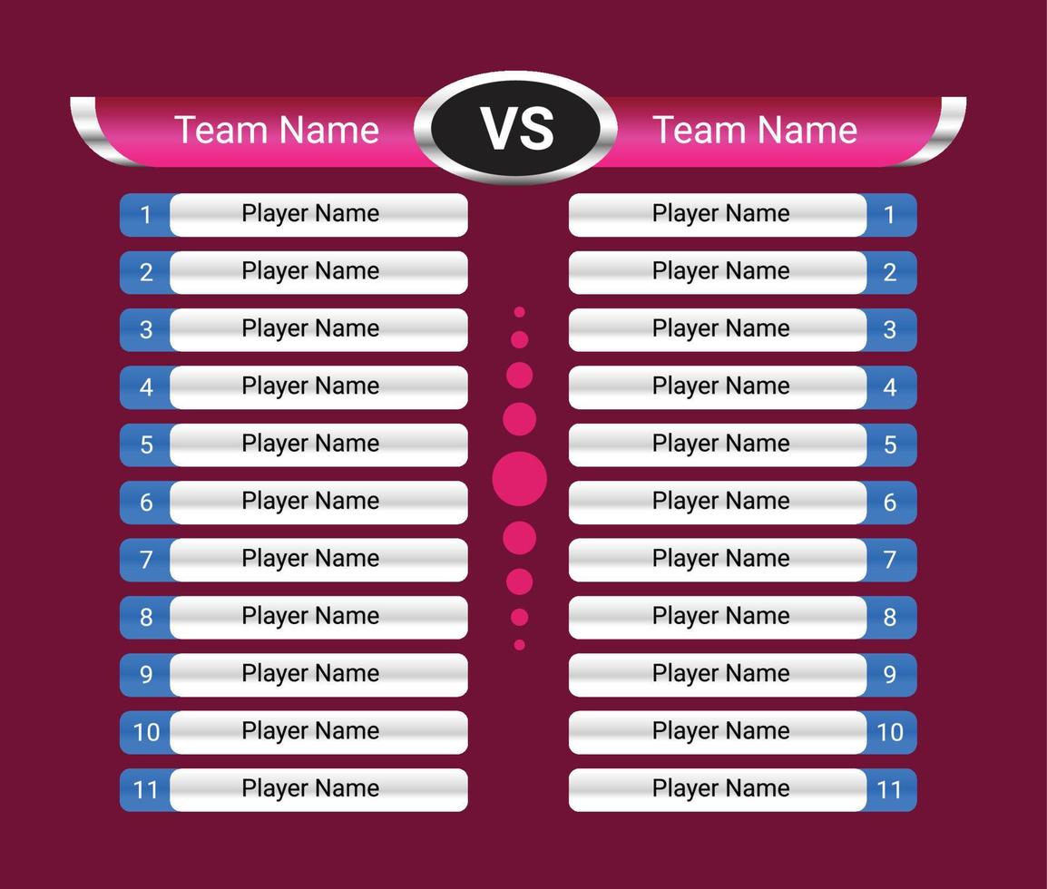 placar para partida de futebol, placar vetorial resultados de equipes de torneios de jogos de futebol, jogadas de passe e jardas, sacks e turnovers, interações do usuário vetor