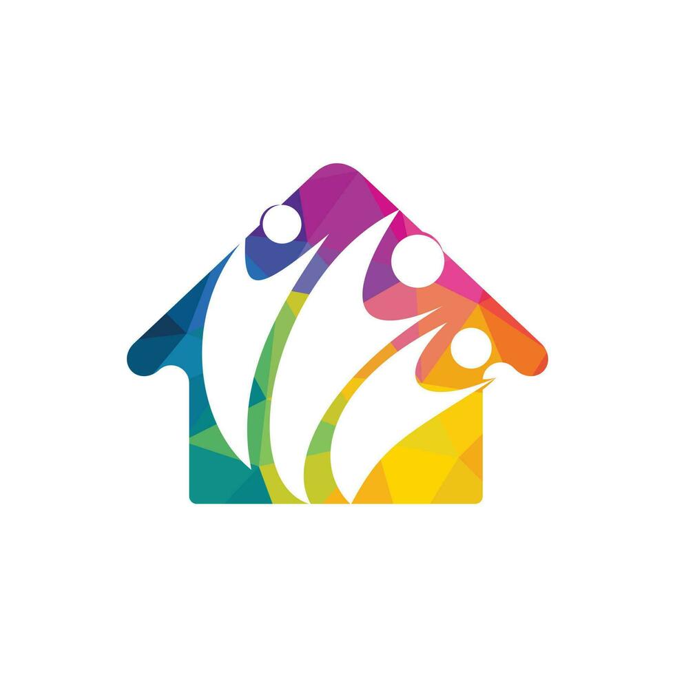 logotipo da casa da comunidade. centro de adoção e atendimento comunitário. vetor