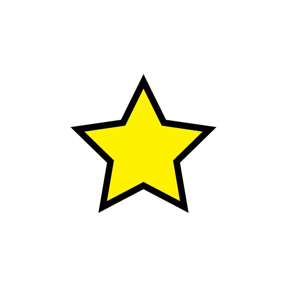 ícone de vetor de uma estrela amarela sobre um fundo branco. eps 10