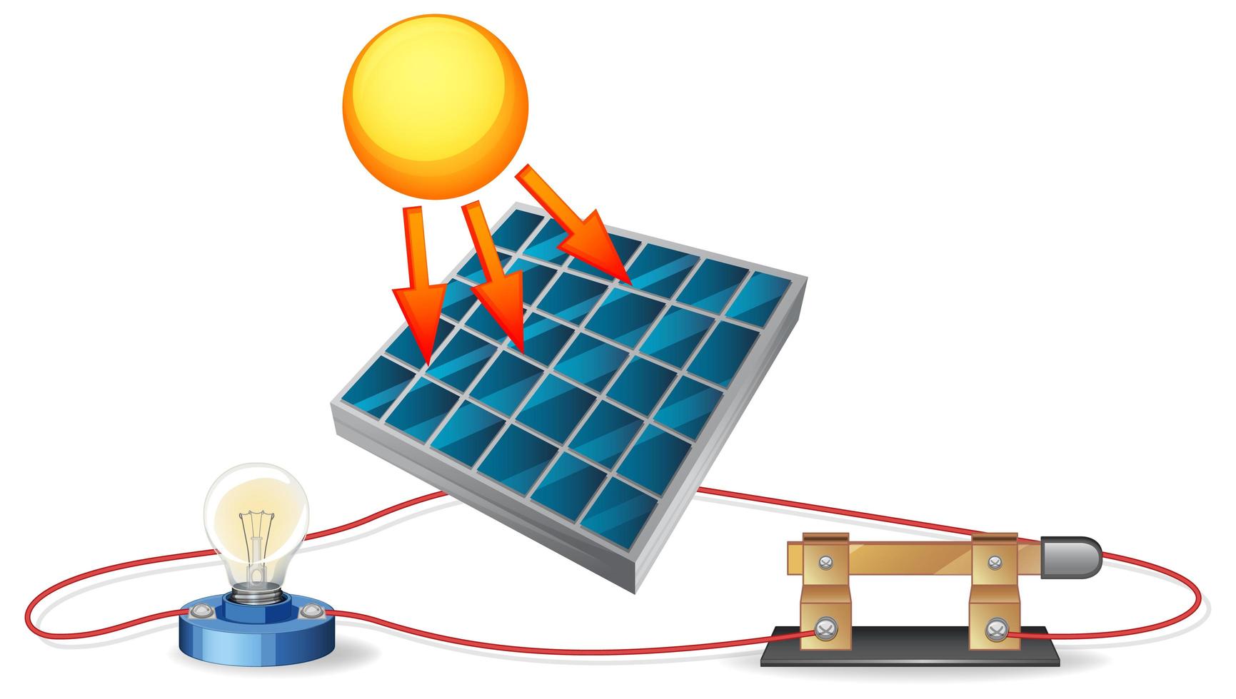 desenho de diagrama de energia solar vetor