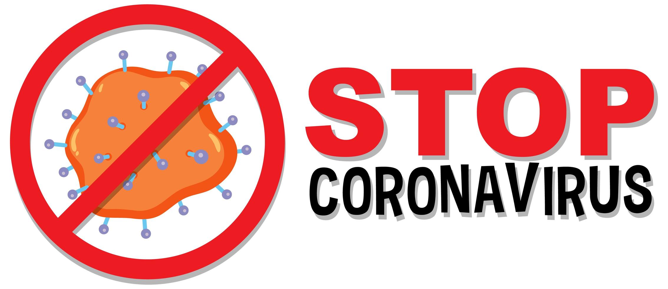 banner de parada de coronavírus vetor