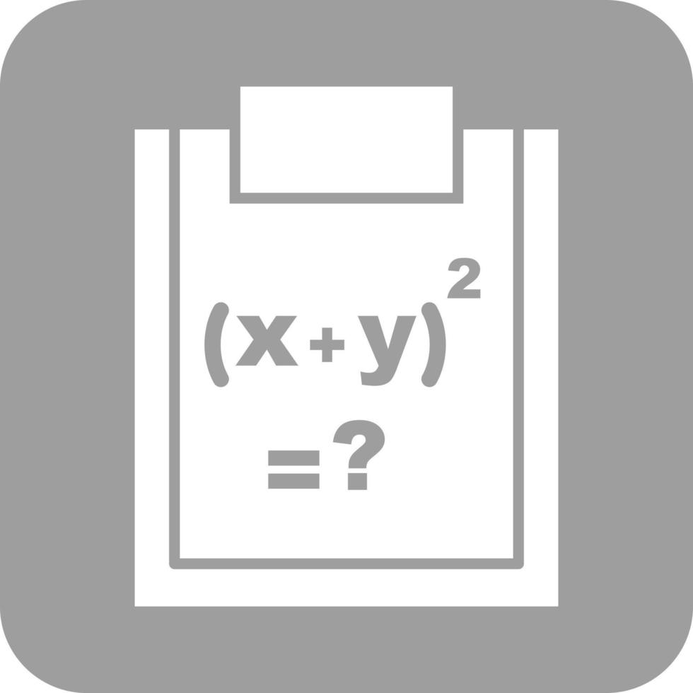 resolvendo o ícone de fundo redondo de glifo de fórmula vetor