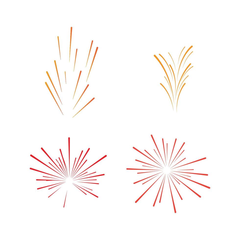 vetor de logotipo de fogos de artifício
