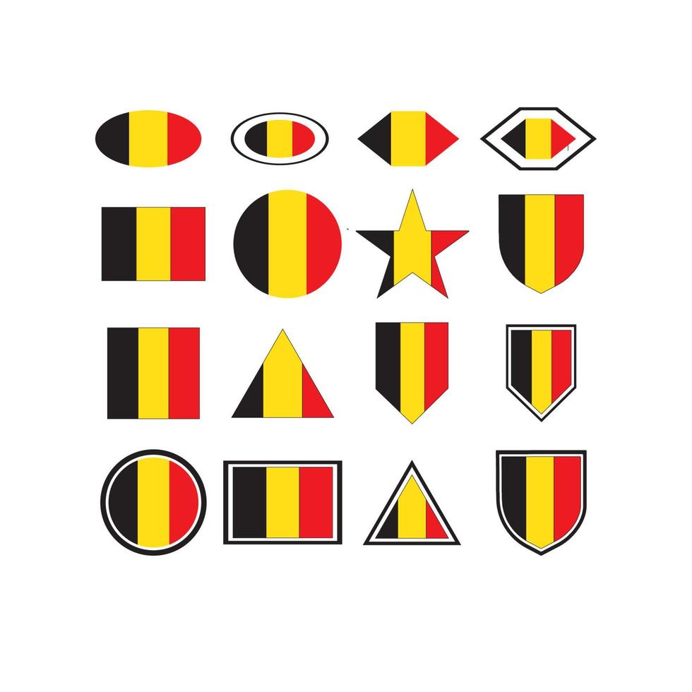 logotipo da bandeira belga vetor