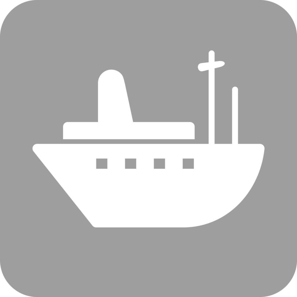 ícone de fundo redondo de glifo de navio de entrega vetor