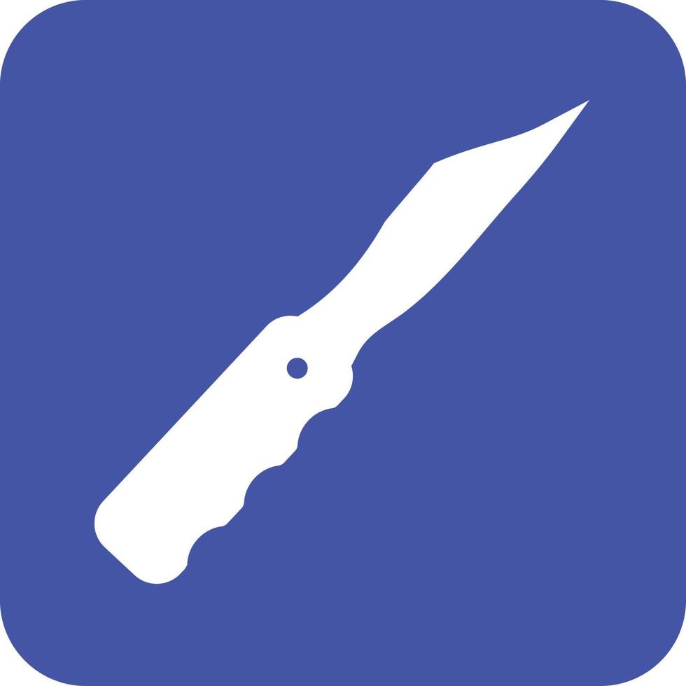 ícone de fundo redondo de glifo de faca de bolso vetor