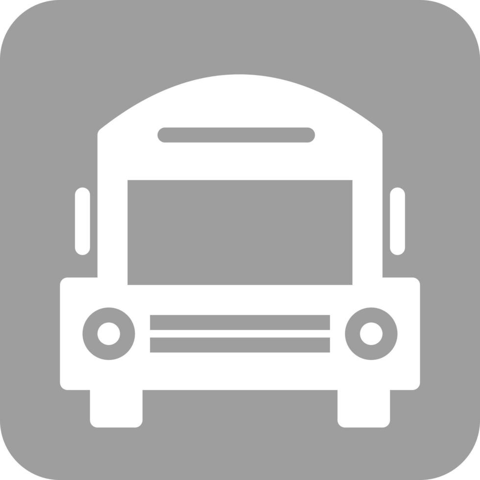 ícone de fundo redondo de glifo de ônibus escolar vetor