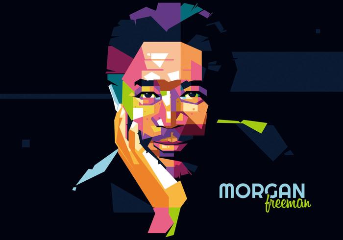 Morgan freeman - estilo hollywoodiano - wpap vetor