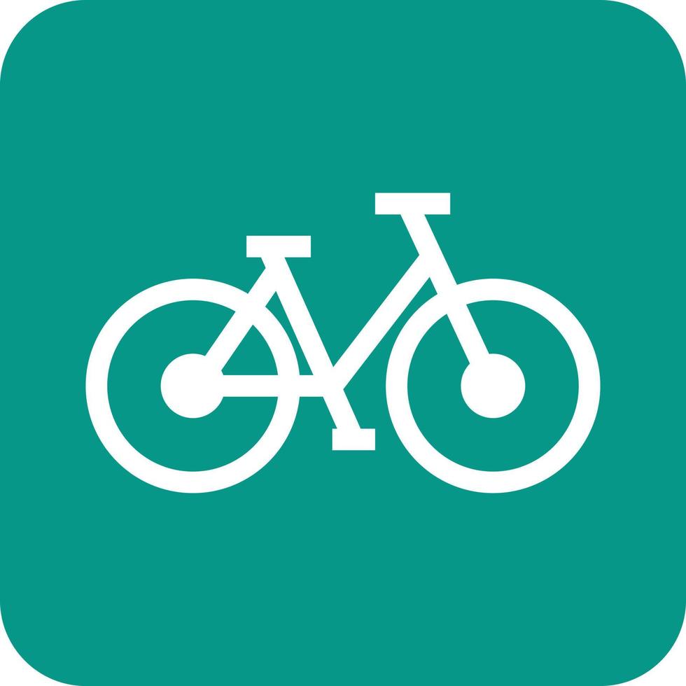 ícone de fundo redondo de glifo de bicicleta vetor