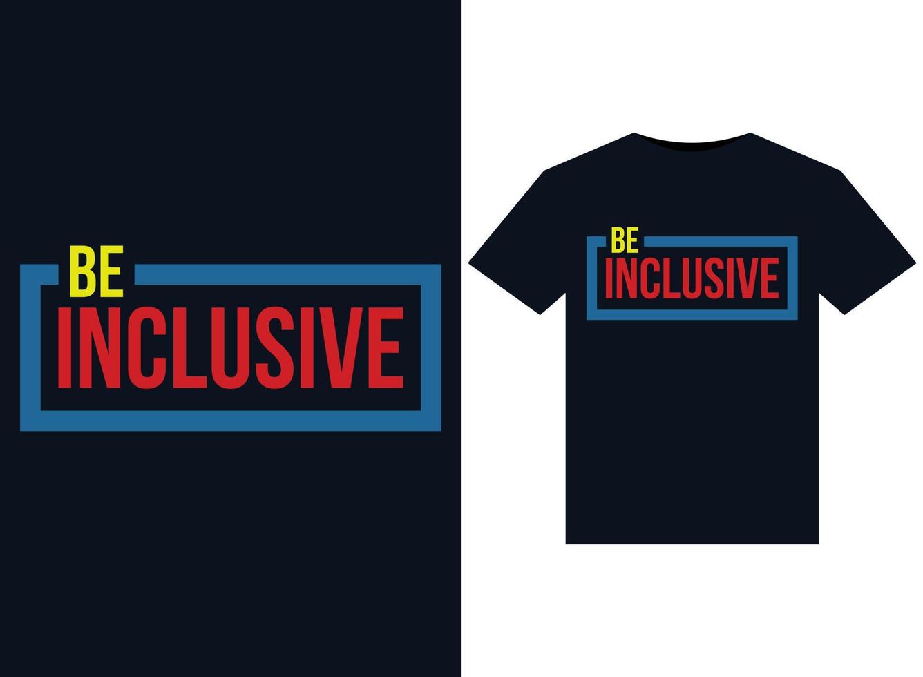 Seja ilustrações inclusivas para design de camisetas prontas para impressão vetor