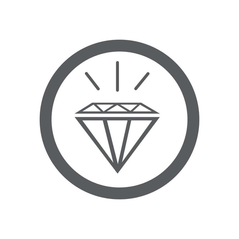 ilustração vetorial de ícone de diamante vetor