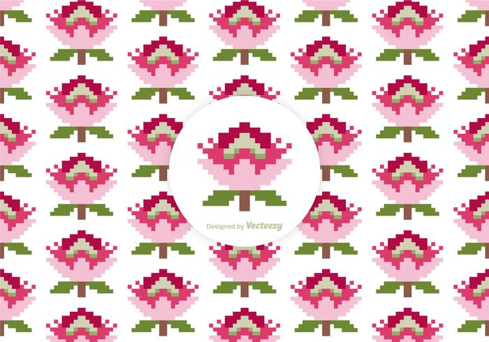 Padrão do vetor Protea Pixel grátis