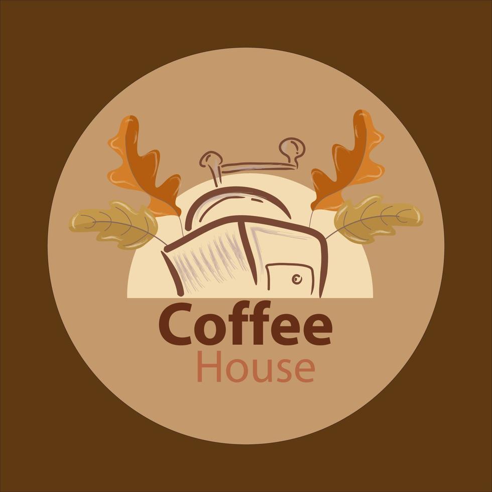 design do logotipo do café vetor