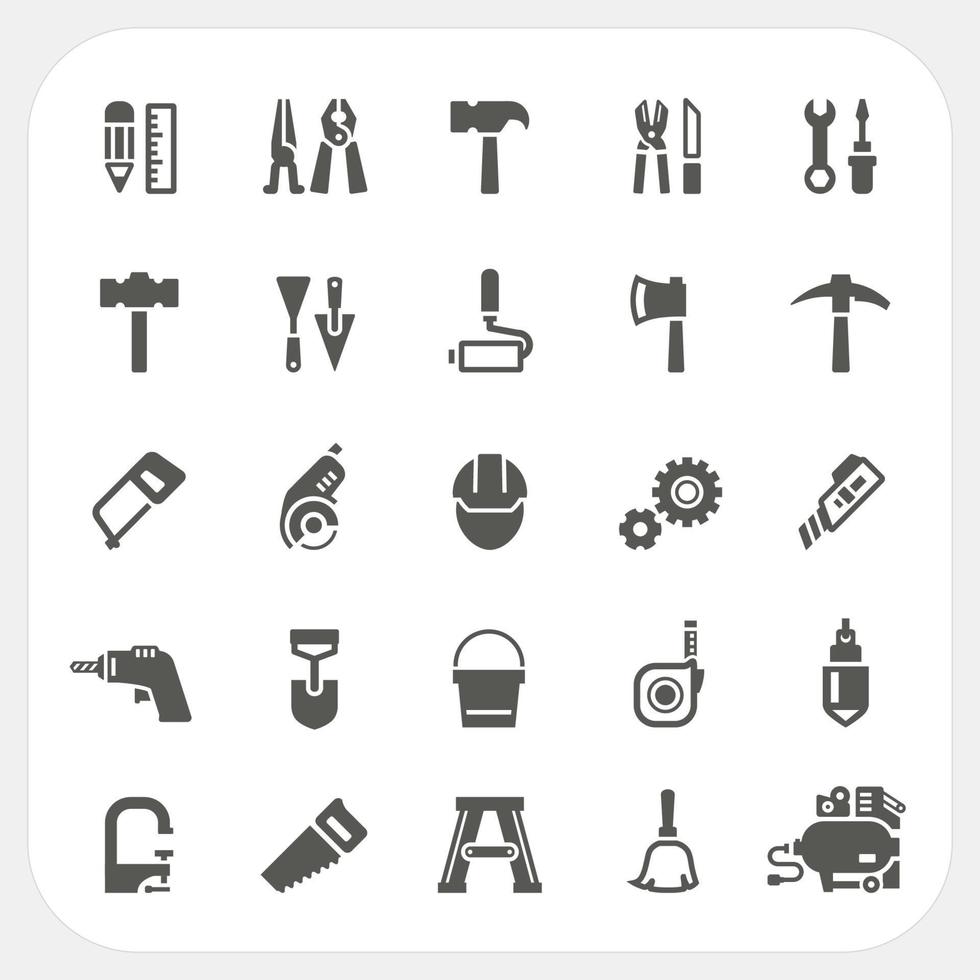 conjunto de ícones de ferramentas vetor