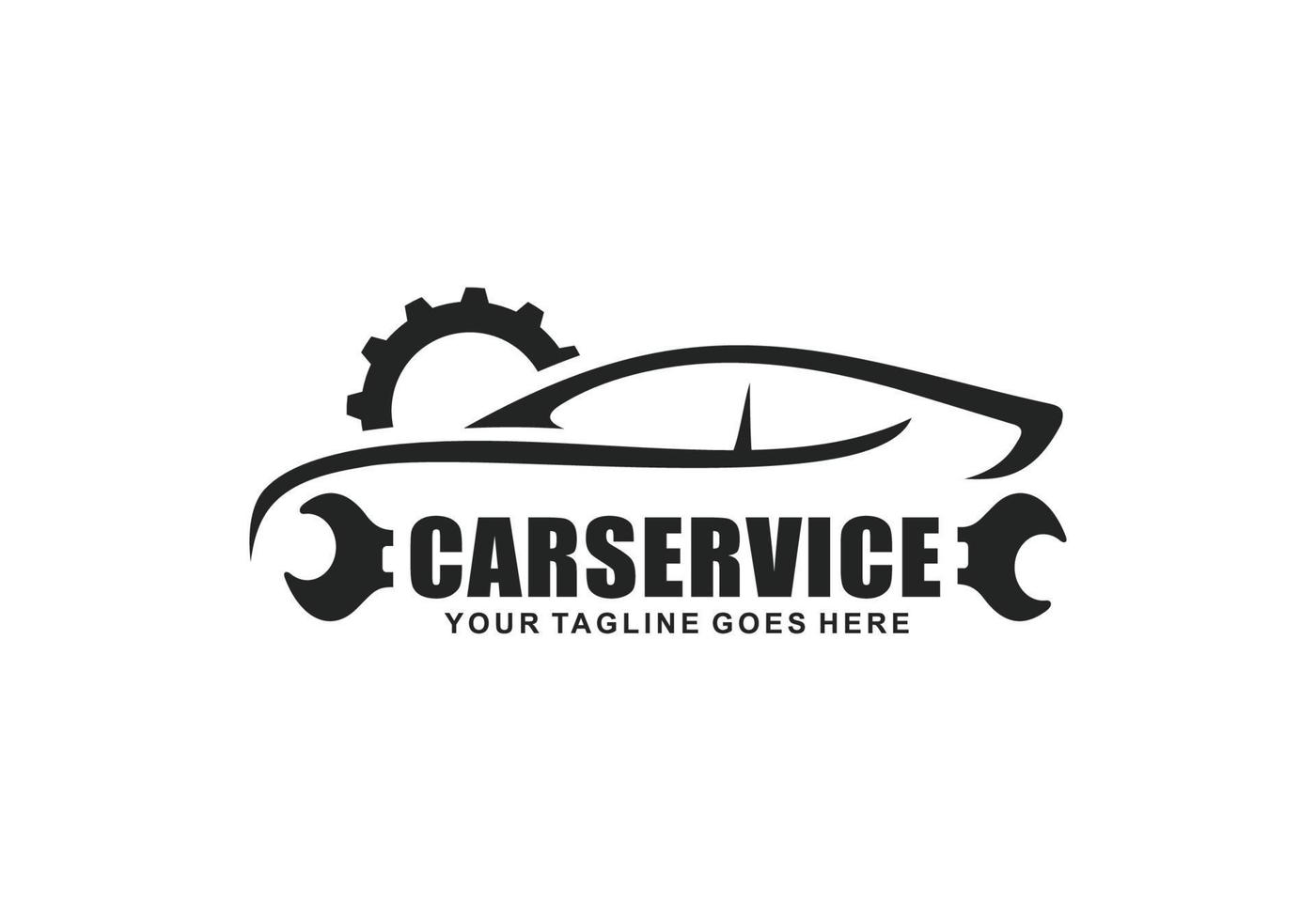 ilustração em vetor design de logotipo de serviço de carro. logotipo de reparação de automóveis