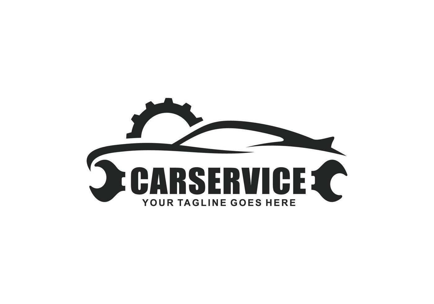 ilustração em vetor design de logotipo de serviço de carro. logotipo de reparação de automóveis