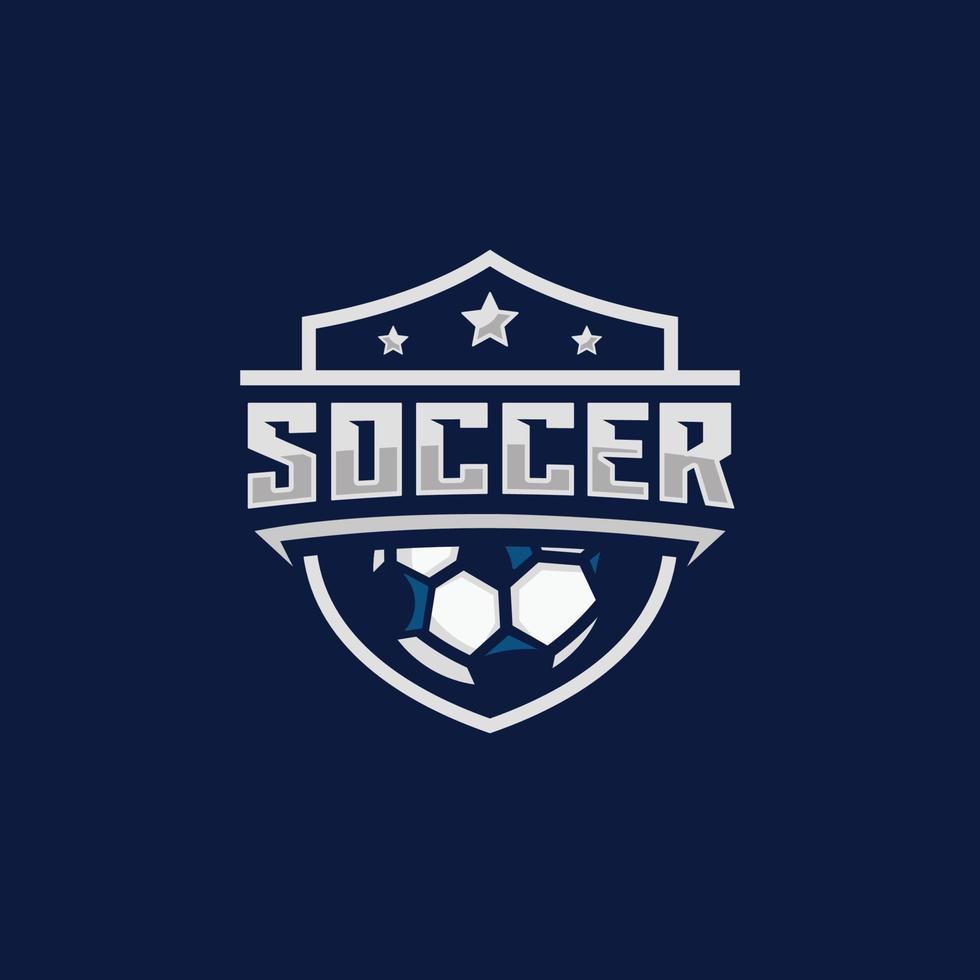 ilustração em vetor design de logotipo de emblema de time de futebol