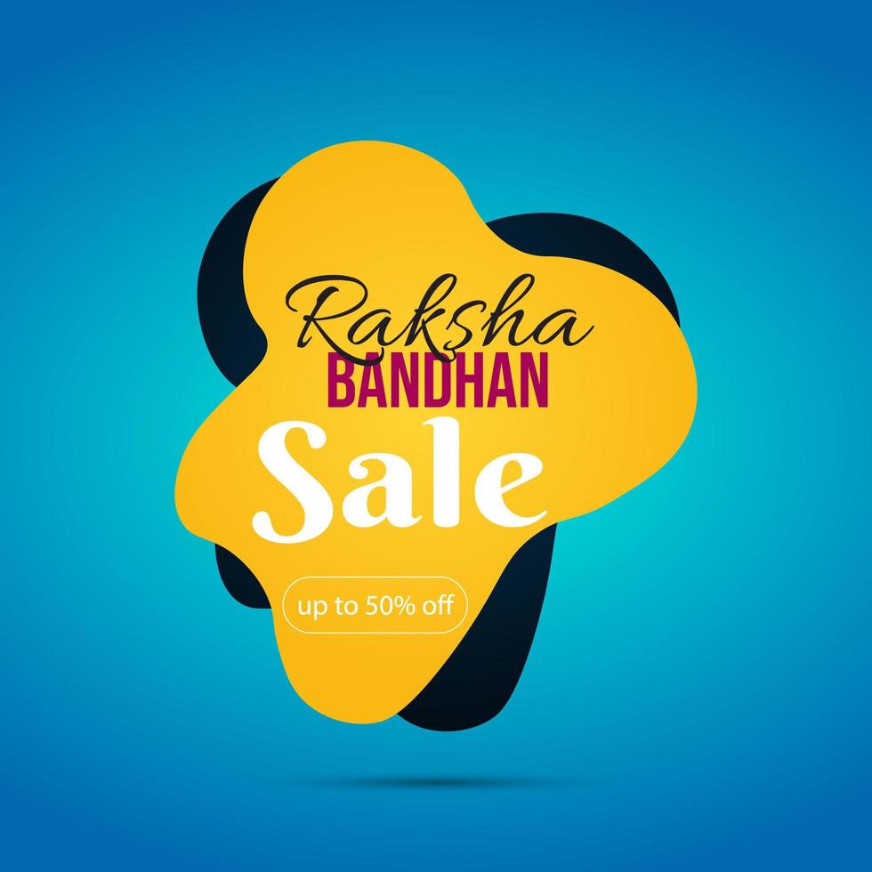 banner de venda raksha bandhan feliz vetor