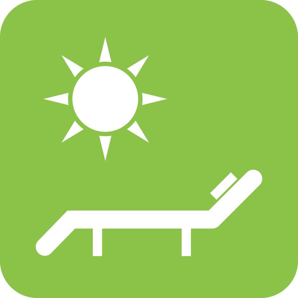 ícone de fundo redondo de glifo de banho de sol vetor