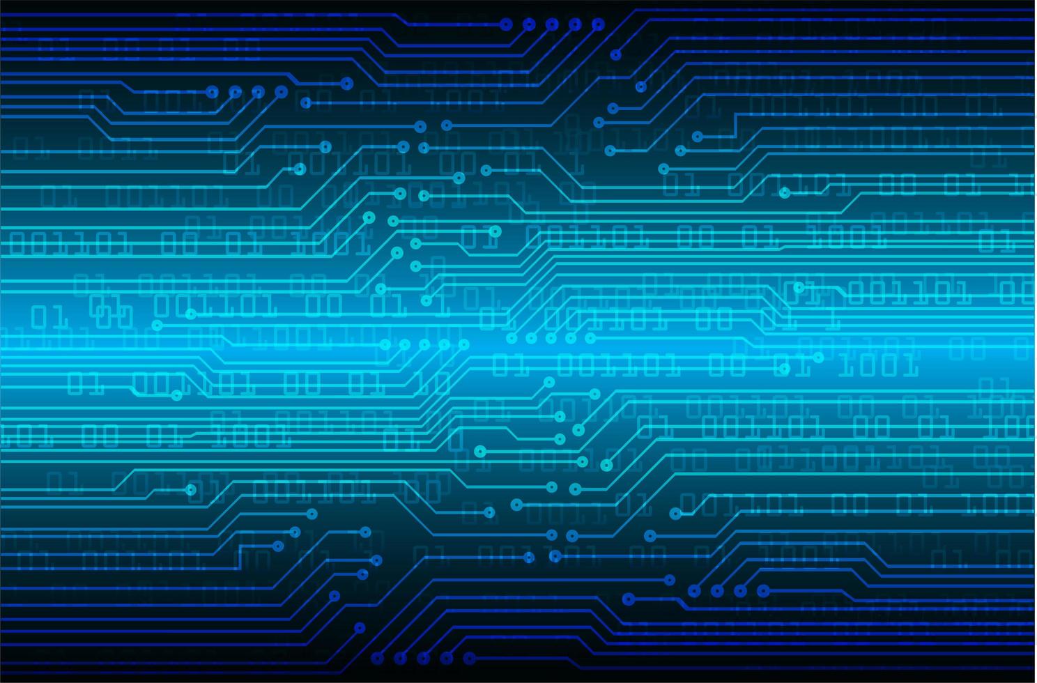 fundo de tecnologia futura de circuito cibernético azul vetor