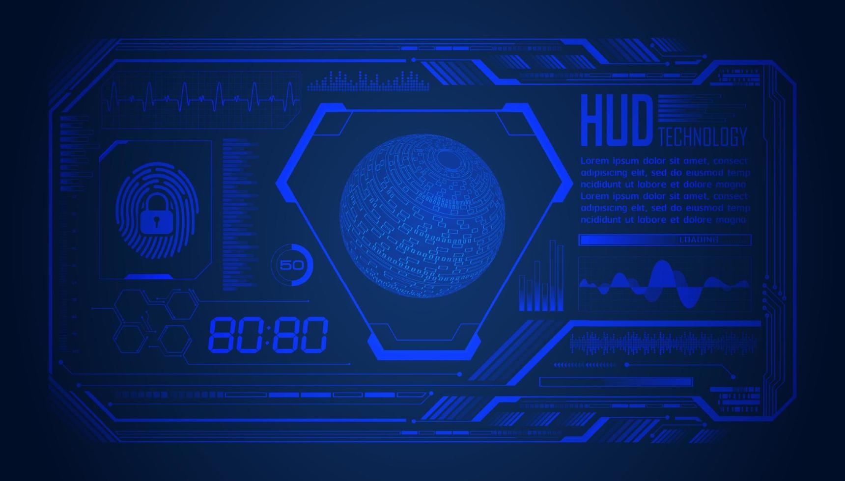 fundo de tela de tecnologia hud moderna vetor