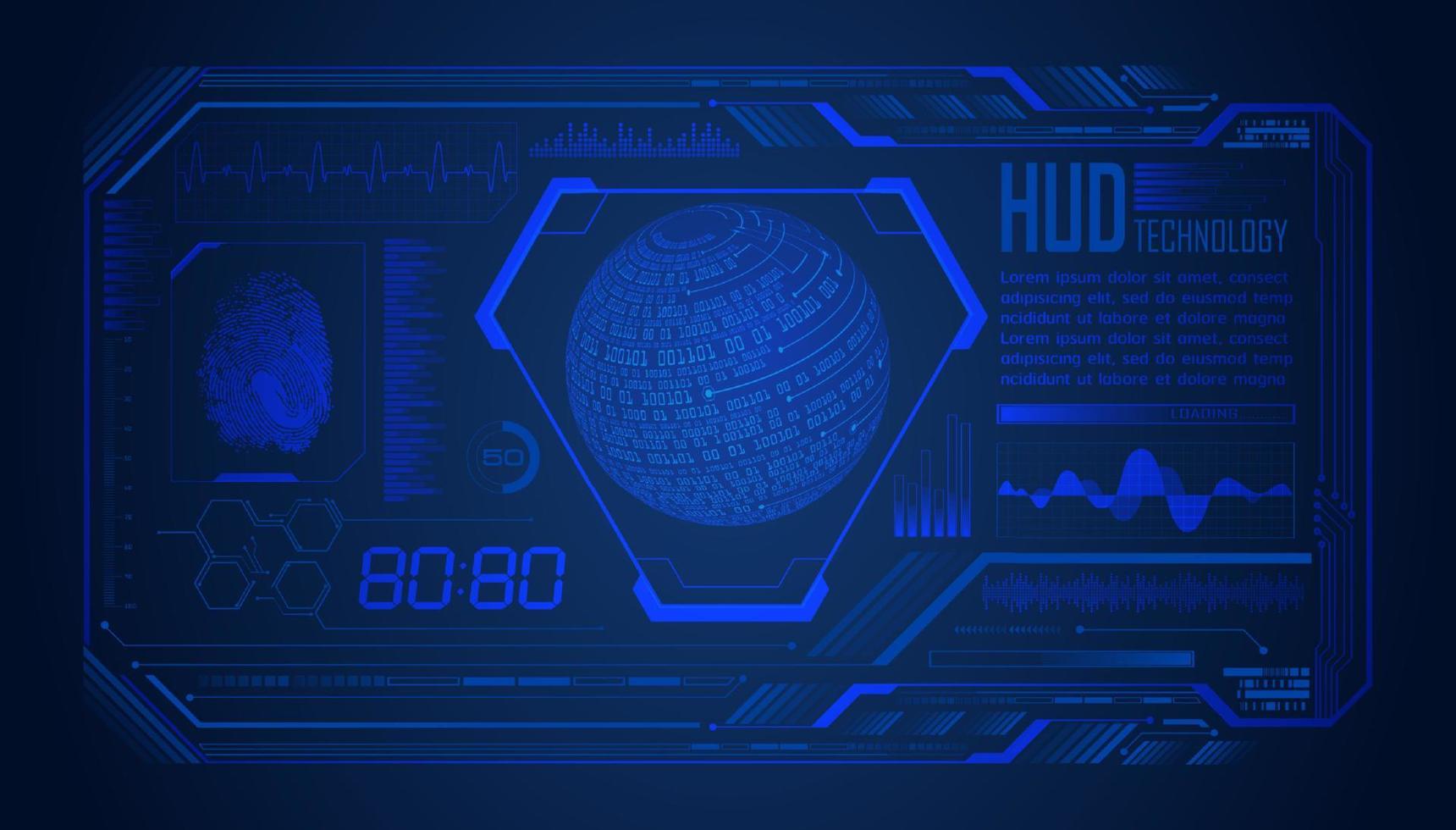 fundo de tela de tecnologia hud moderna vetor