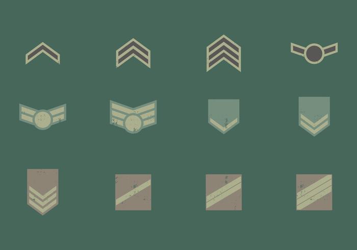 Símbolos do emblema militar vetor