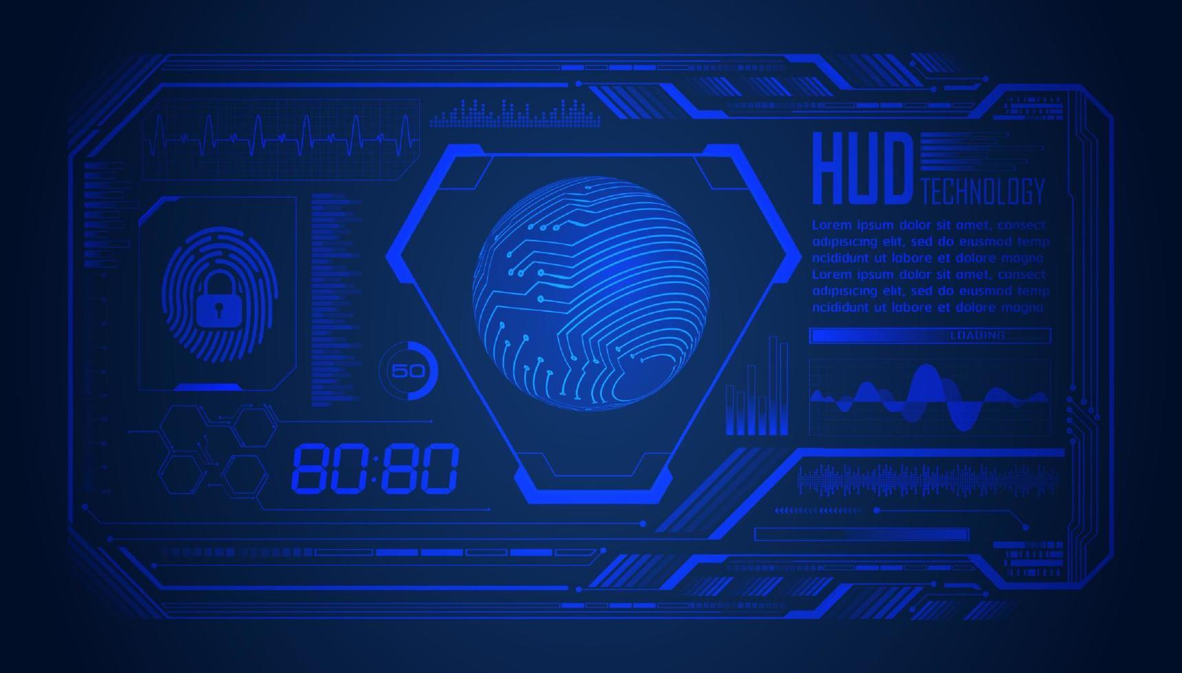 fundo de tela de tecnologia hud moderna vetor
