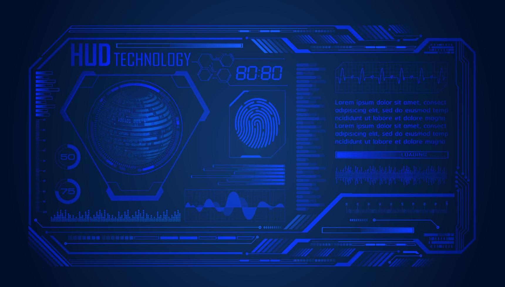 fundo de tela de tecnologia hud moderna vetor