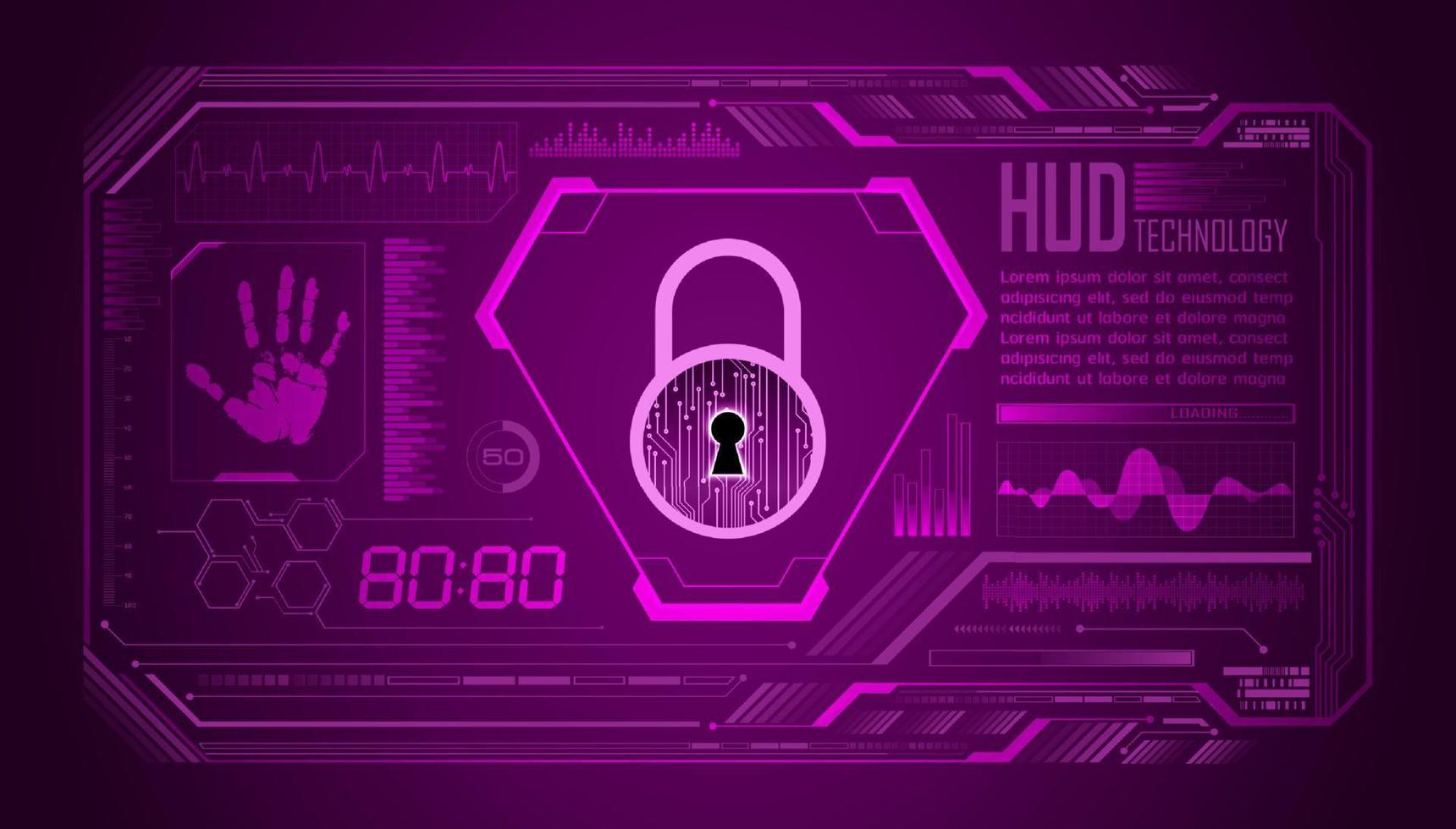 fundo de tela de tecnologia hud moderna vetor