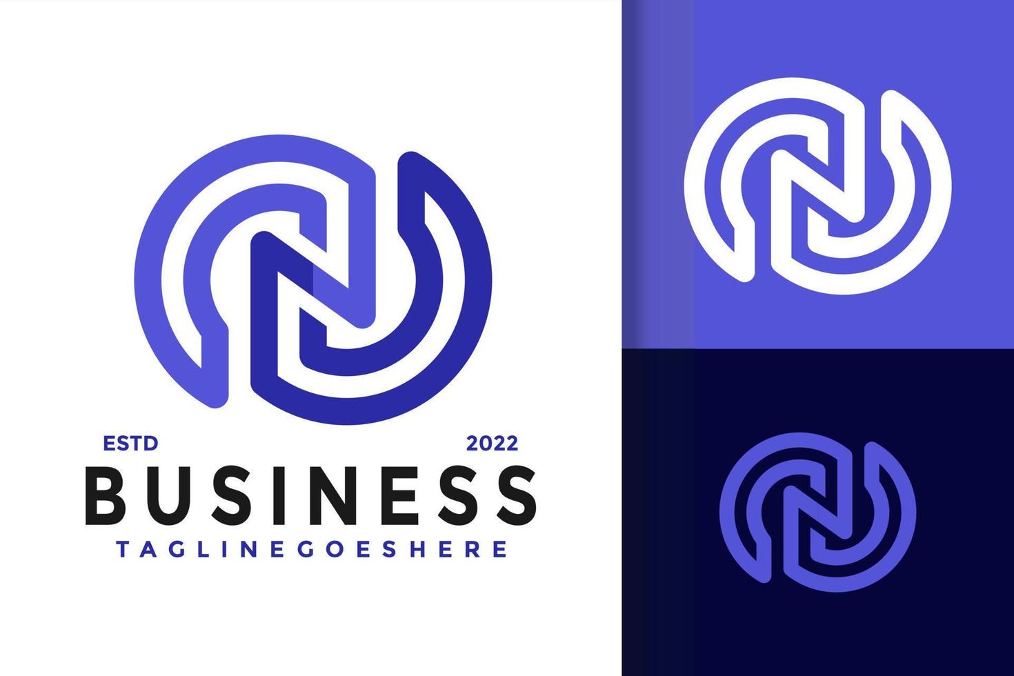 design de logotipo de empresa de negócios de letra n, vetor de logotipos de identidade de marca, logotipo moderno, modelo de ilustração vetorial de designs de logotipo