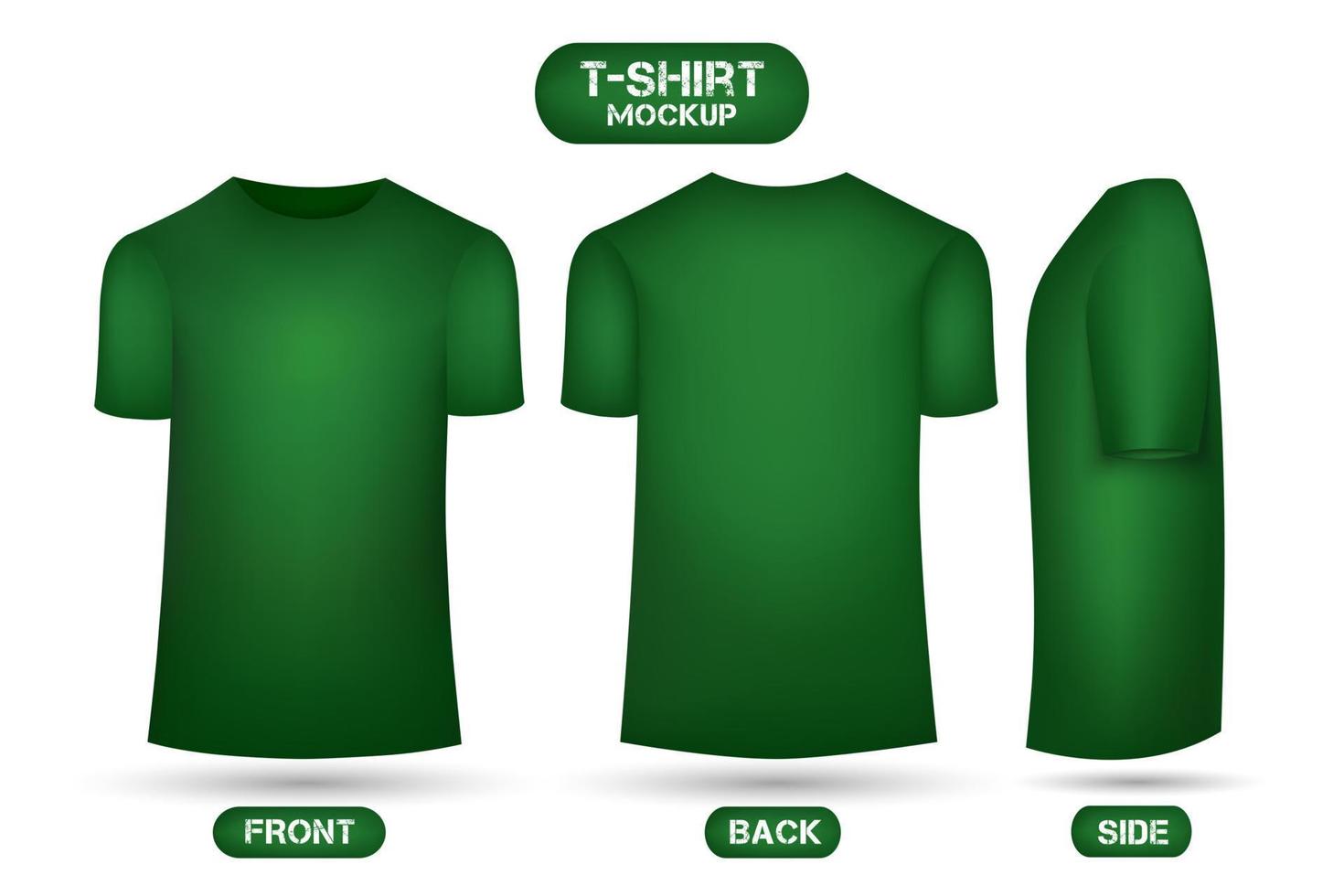 maquete de camiseta verde simples vetor