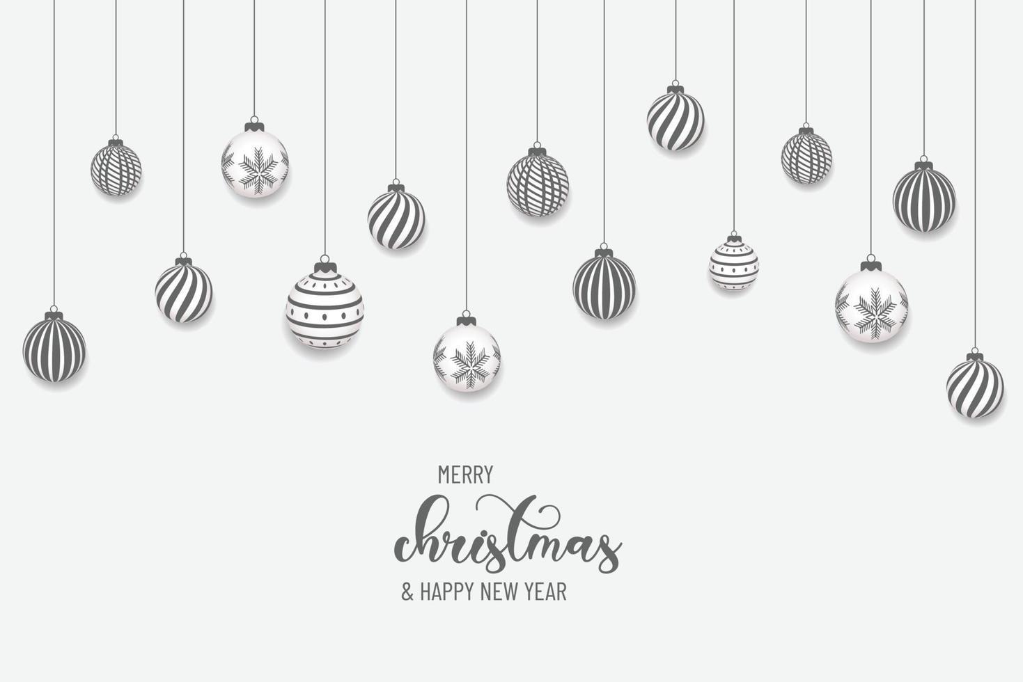 natal e ano novo tipográfico em fundo branco com fundo horizontal de ano novo de paisagem de inverno, cabeçalhos, cartazes, cartões, website.vector illustration vetor