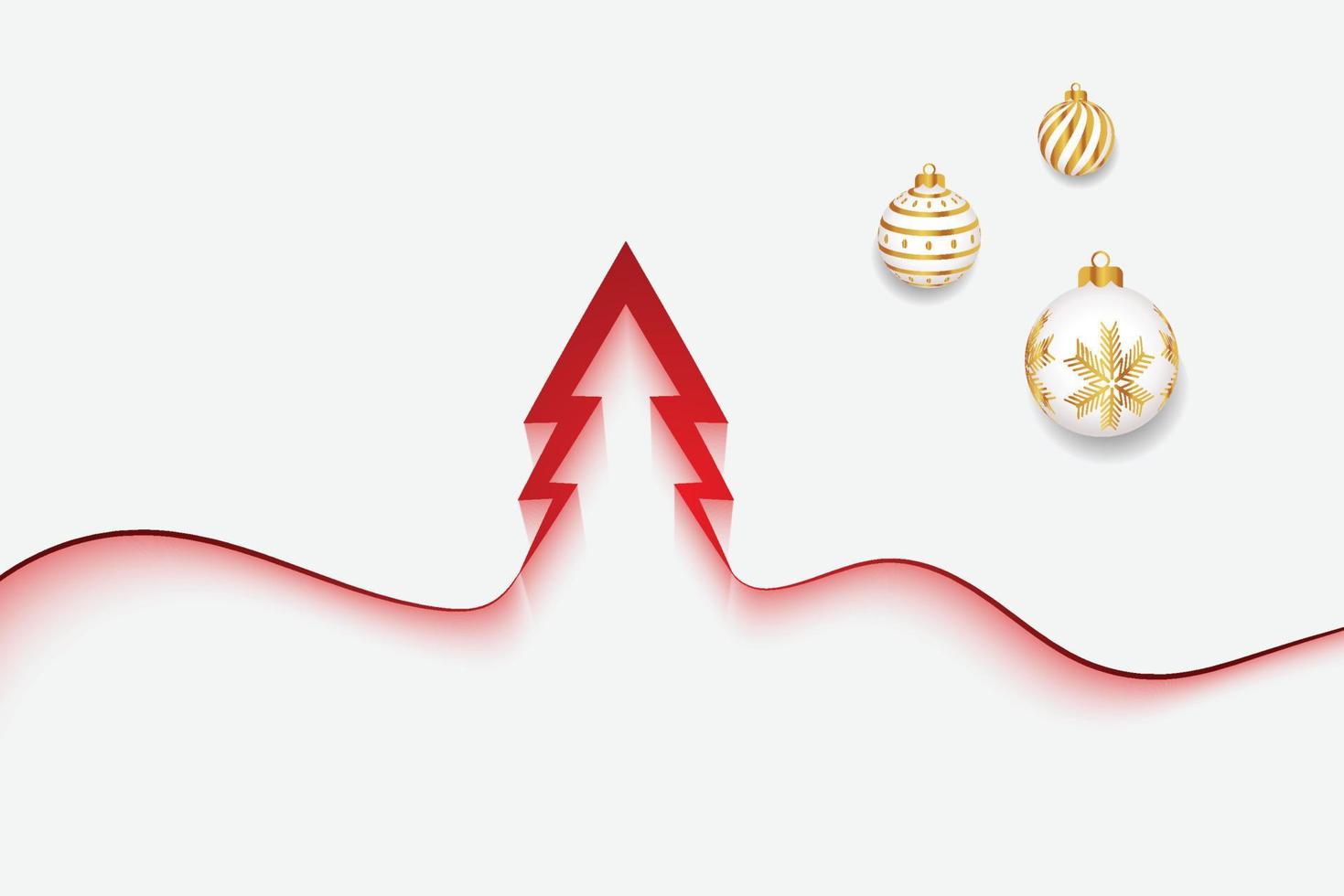 Natal de ouro e ano novo tipográfico em fundo branco com fundo horizontal de ano novo de paisagem de inverno, cabeçalhos, cartazes, cartões, website.ilustração vetorial vetor