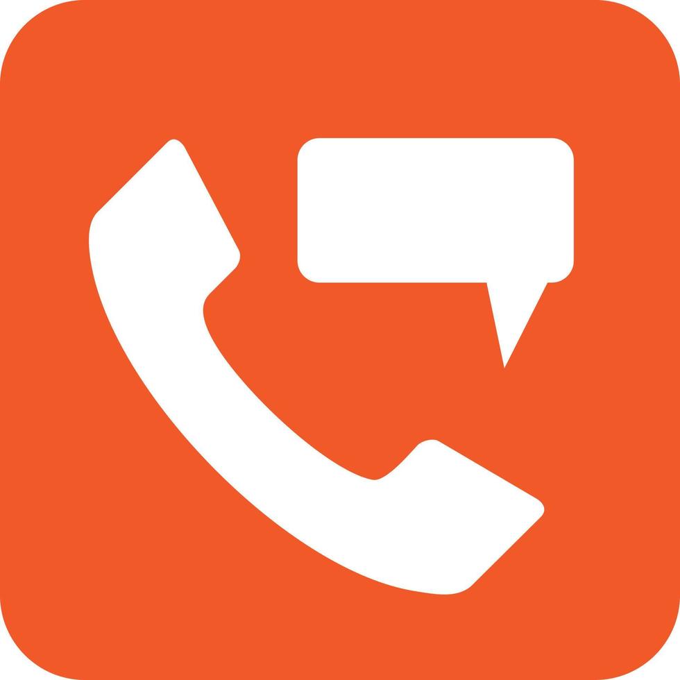ícone de fundo redondo de glifo de mensagem de telefone permanente vetor