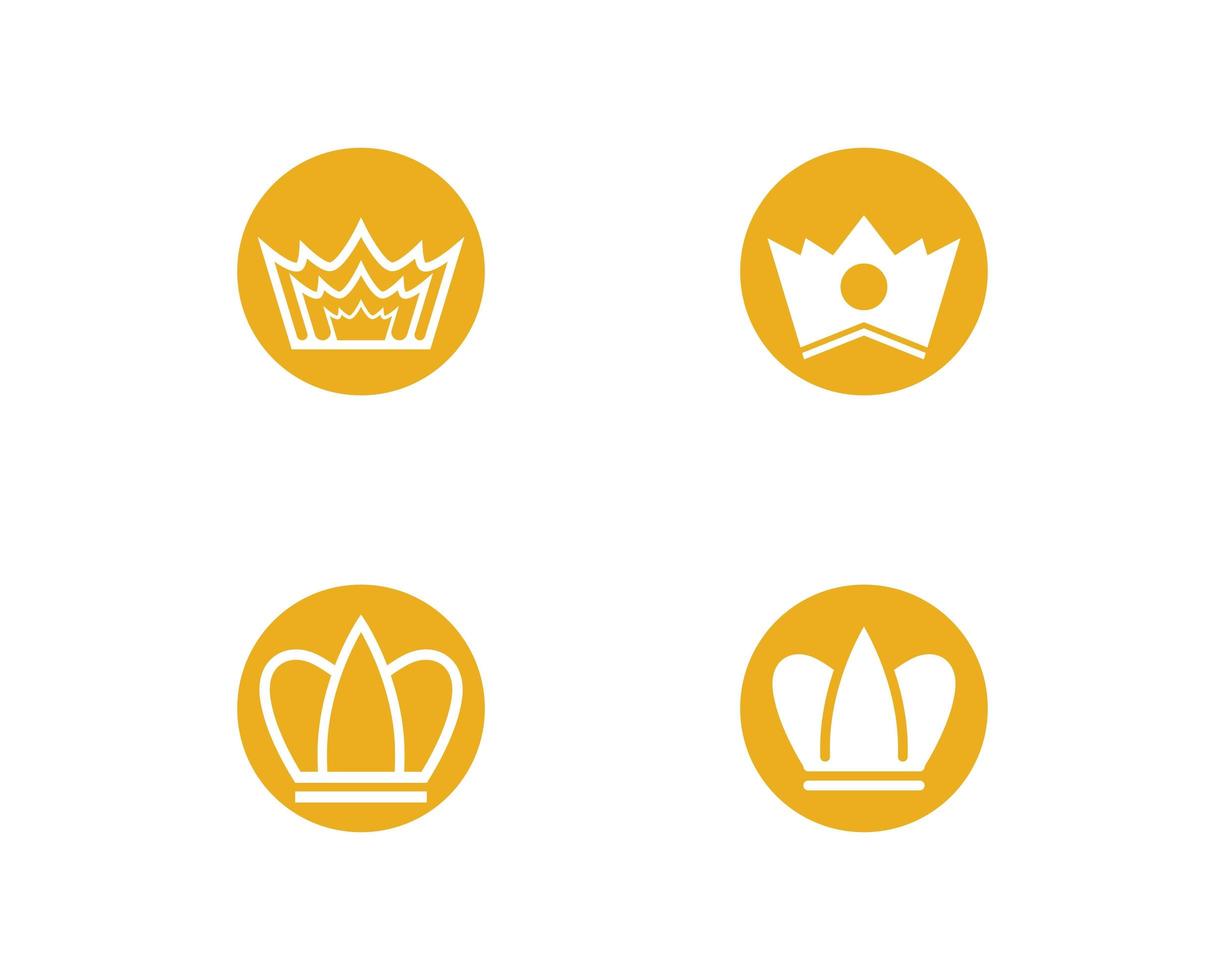 imagens do logotipo redondo da coroa vetor
