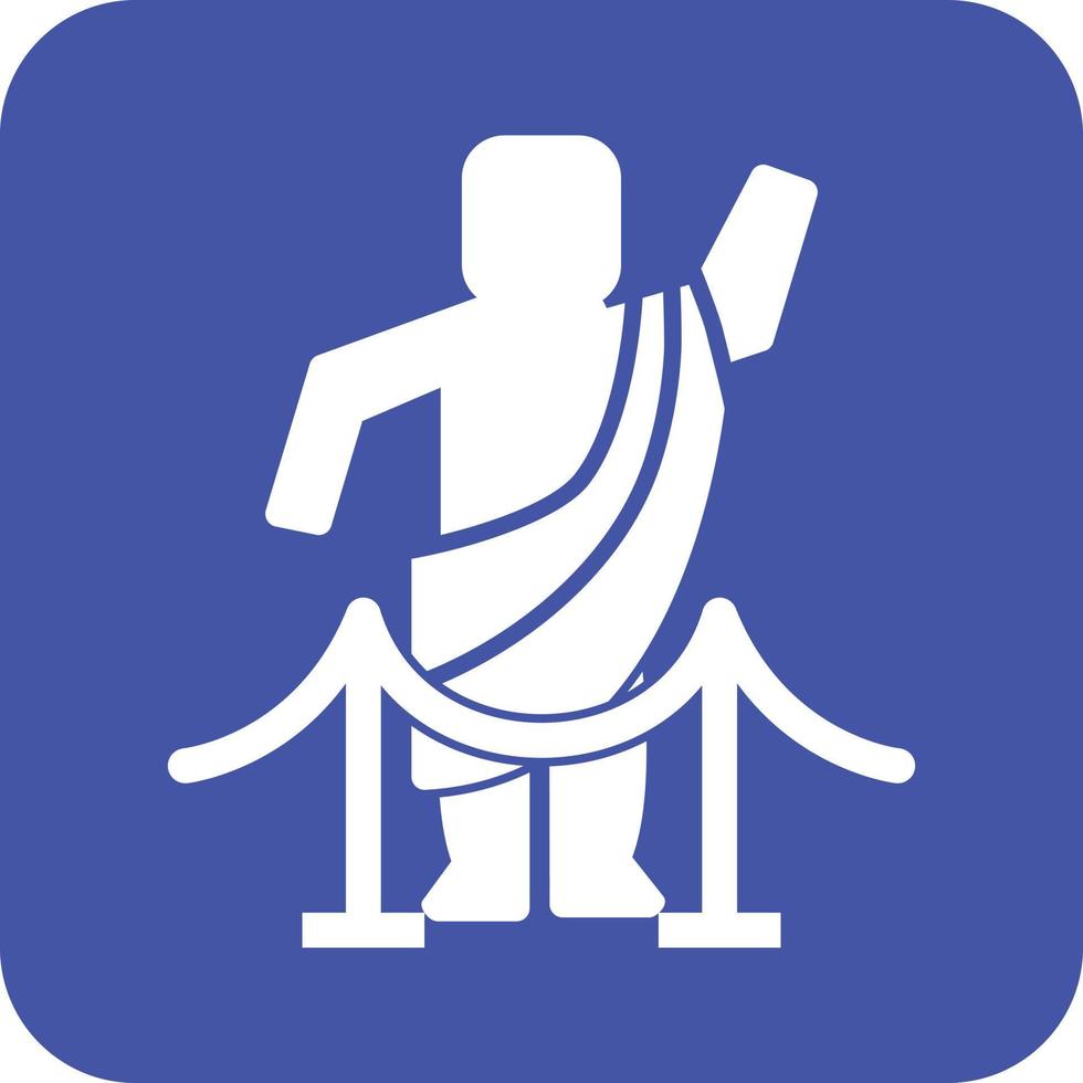 ícone de fundo redondo glifo de deus grego vetor