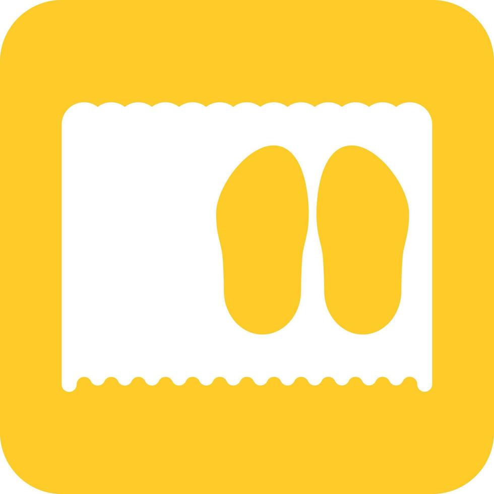 ícone de fundo redondo de glifo de tapete de sapato vetor