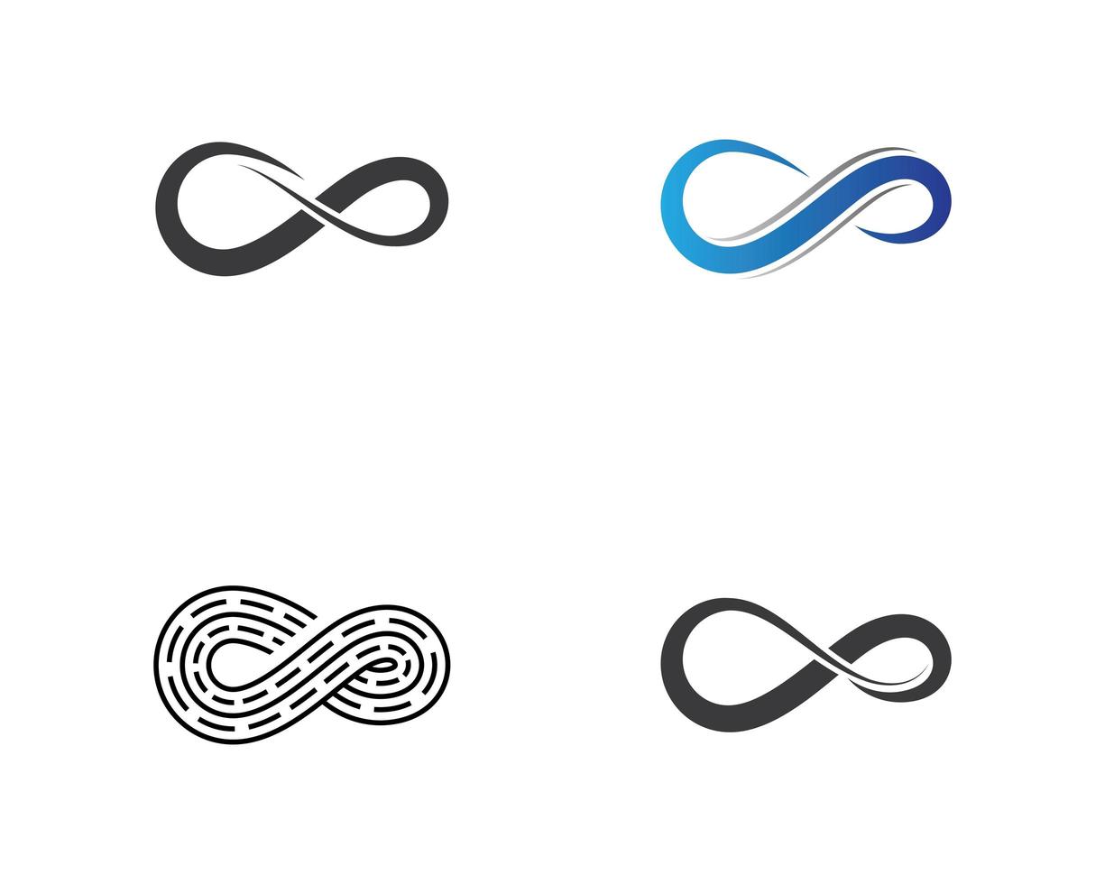 conjunto de logotipo infinito vetor