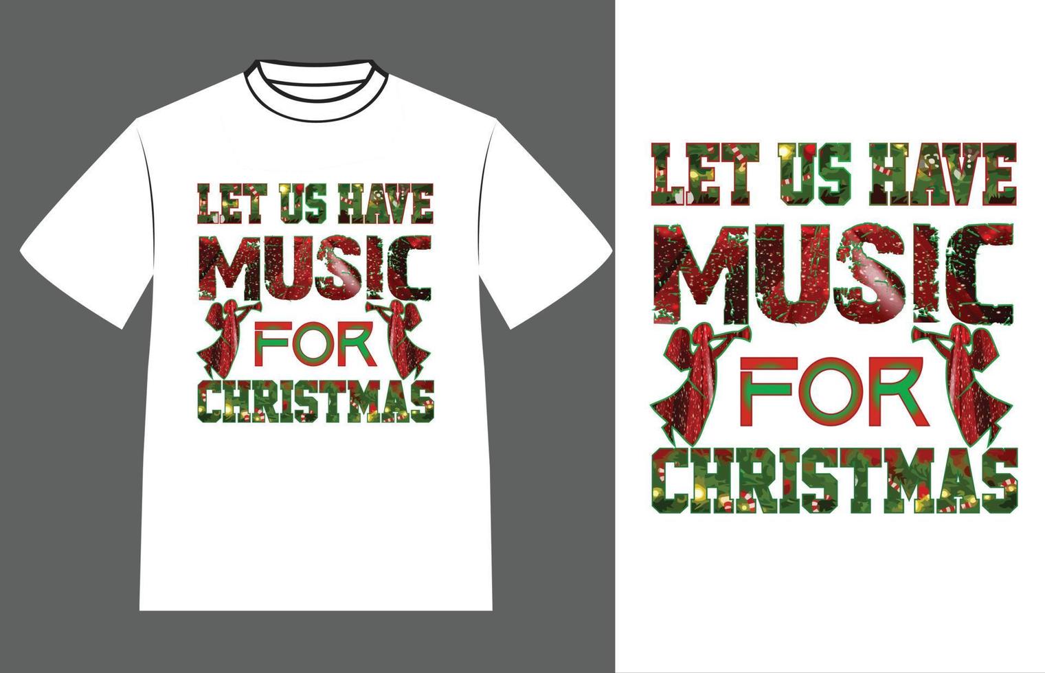 design de t-shirt de tipografia de natal vetor