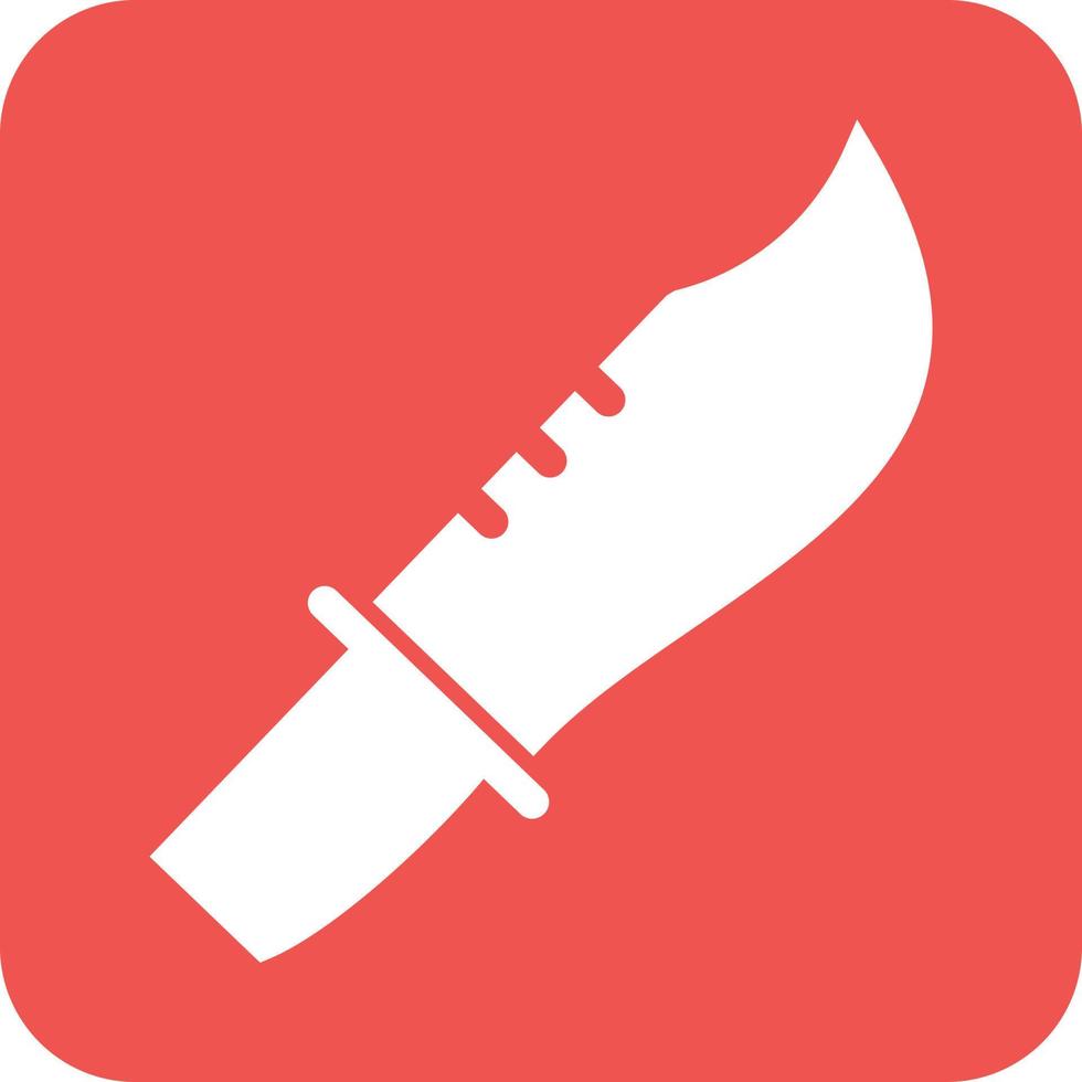 ícone de fundo redondo de glifo de faca vetor