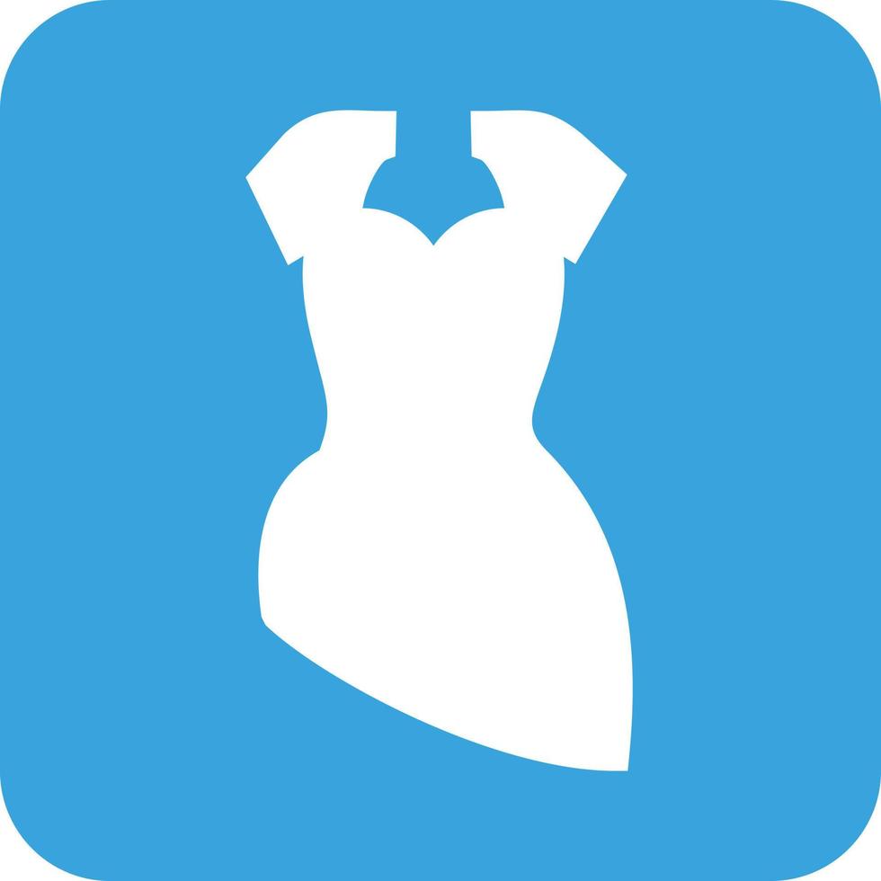 ícone de fundo redondo de glifo de vestido de coquetel vetor
