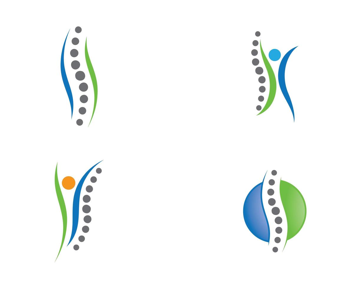 imagens de logotipo de cuidados com a coluna vetor