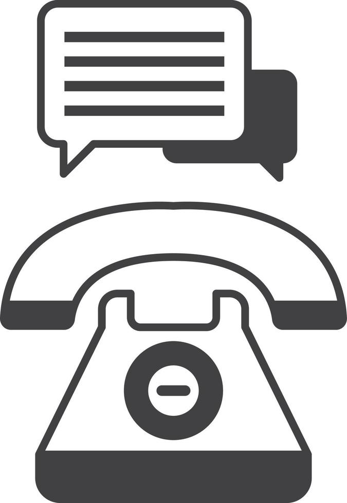 ilustração de telefone antigo vintage em estilo minimalista vetor