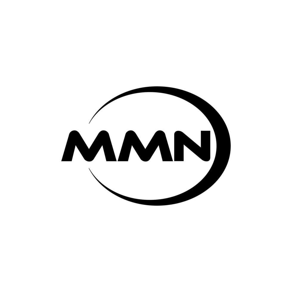 design de logotipo de letra mmn na ilustração. logotipo vetorial, desenhos de caligrafia para logotipo, pôster, convite, etc. vetor