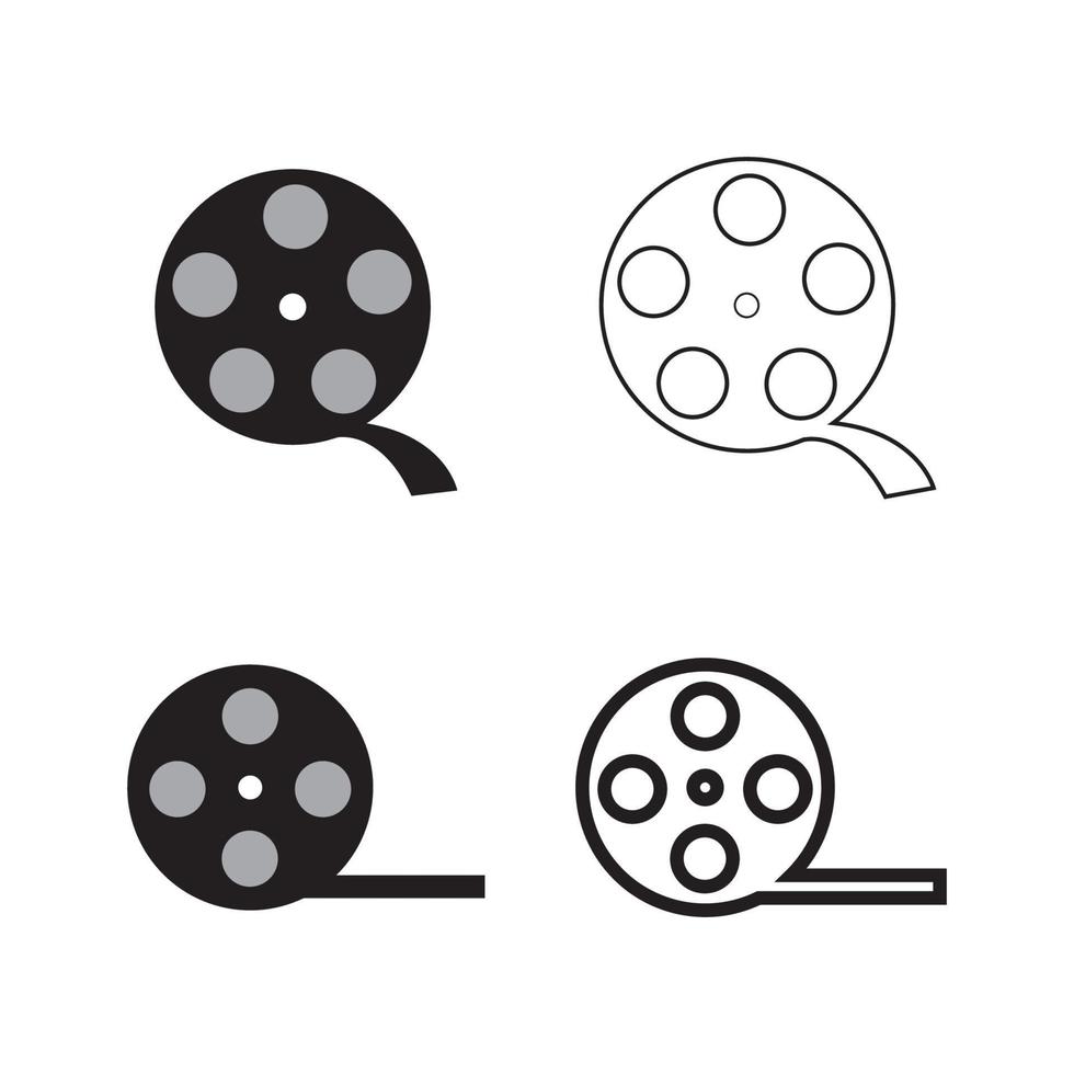 design de logotipo sobre gravação de vídeo vetor