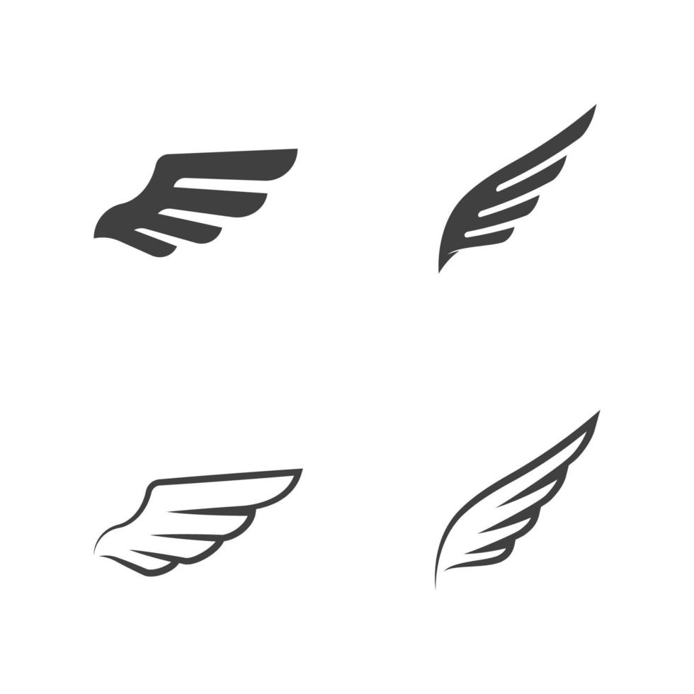 vetor de modelo de ícone de asa de falcão