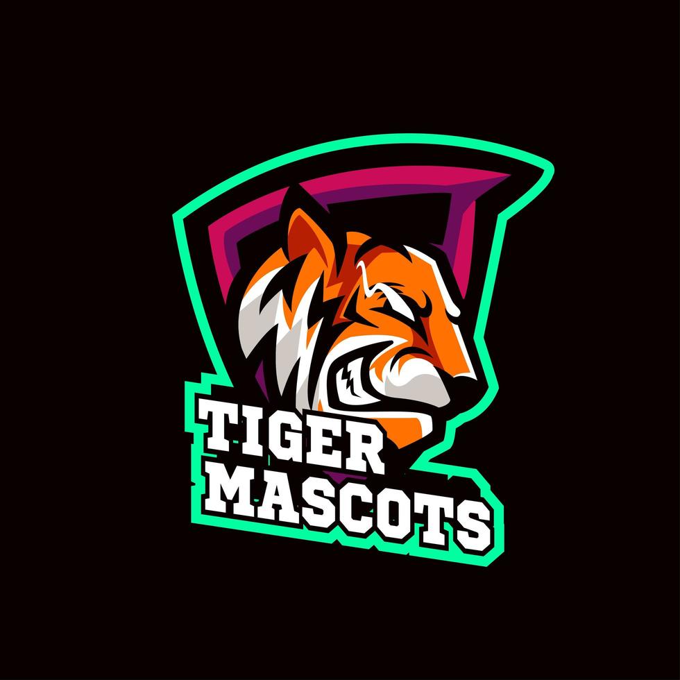 mascote tigre esportes vetor