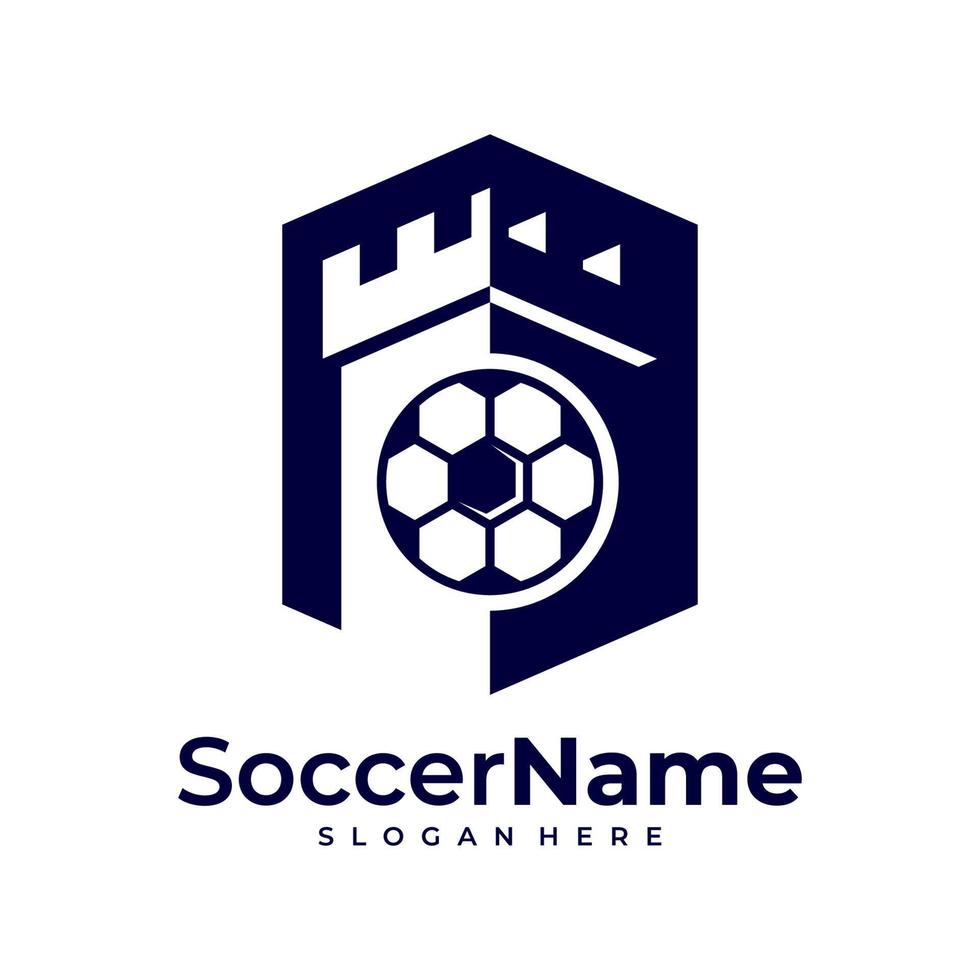 modelo de logotipo de futebol de castela, vetor de design de logotipo de futebol de castela
