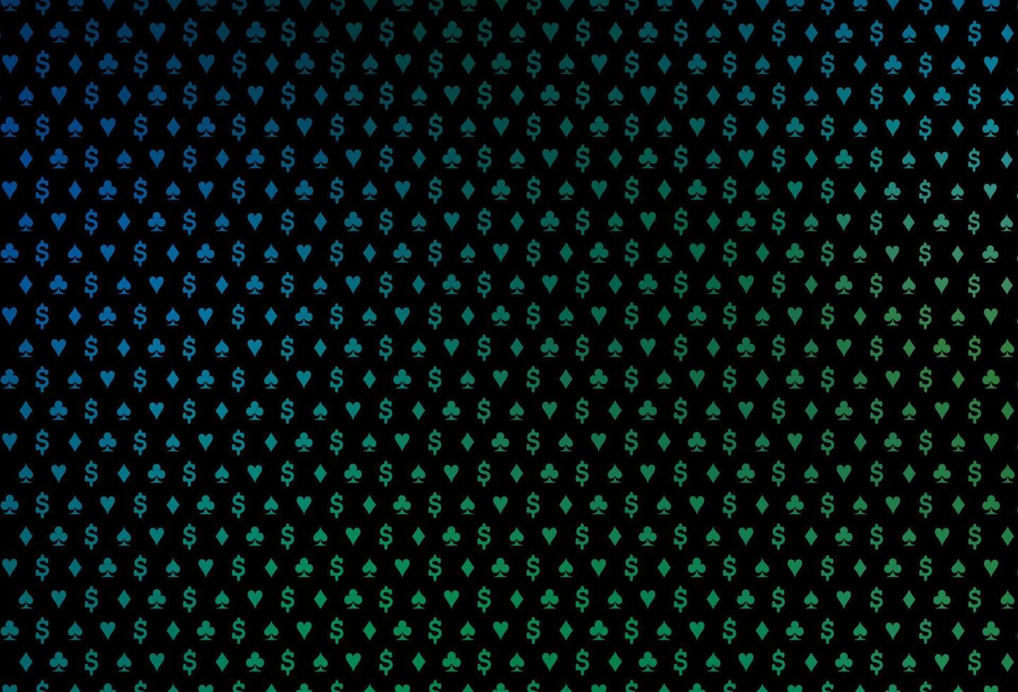 fundo vector azul e verde escuro com sinais de cartões.